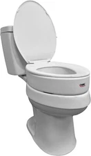 Carex Toilet Seat Riser, Elongated Raised Toilet Seat Adds 3.5 inches (1741)