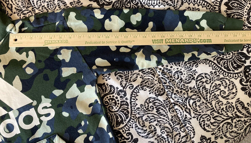 Adidas Pullover Hoodie Youth Large (14/16) Blue/Green Camo Long Sleeve Pockets - Picture 6 of 11