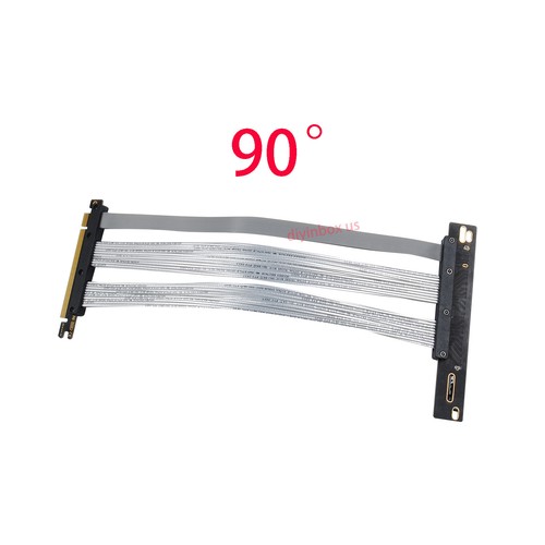 90/180 Degree PCIE 4.0 Extension Cable 16x Shielded GPU Riser High Speed Cable - Picture 19 of 38