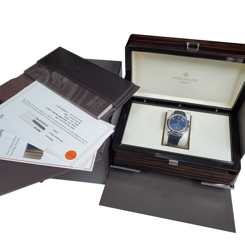 Patek Philippe Complications Annual Calendar Blue Baguette 5905P 001 Box Papers - Picture 2 of 8