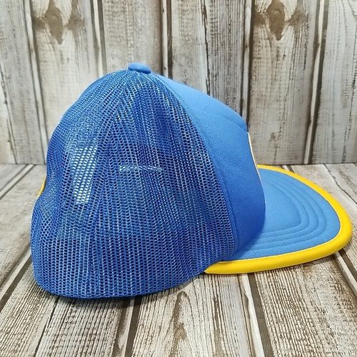 Boys Volcom Search Light 2 Snapback Foam Trucker Hat Cap Blue Yellow Adjustable - Picture 7 of 15