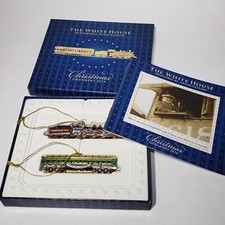 The White House Historical Assoc 3D Train Ornaments 2014 Warren G Harding Boxed