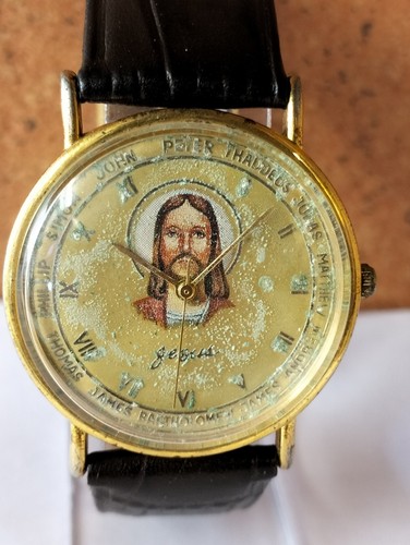 IMAGEN CUARZO JESÚS SAN MARÍN HOMBRE NO FUNCIONA PIEZAS PROPÓSITO - Imagen 12 de 21