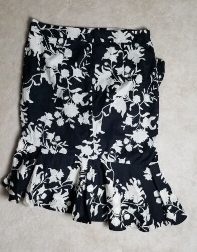 Johanna Ortiz H&M Flounced Skirt 18 Floral Frill Ruffle Assym Hem Lined Cotton - Picture 11 of 13