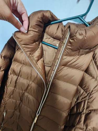 MK Michael Kors NWOT Size XXL Down Packable Puffer Hooded Jacket Copper / Gold - Picture 11 of 16