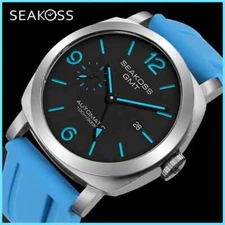 SEAKOSS GMT Super Luminous Diving Automatic Mechanical Watch Men 10ATM 1963