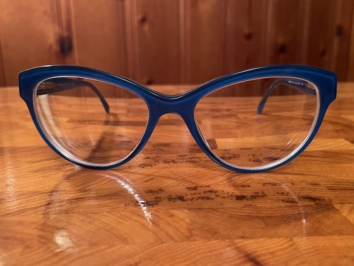 CHANEL Eyeglass Frames Women. Blue. For Frames Only! Lenses Are Prescription. - Bild 1 von 11