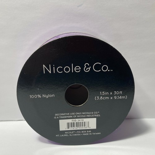 Purple Sheer Organza Ribbon with Border 1.5" x 30' Nicole & Co.1 Roll - Picture 12 of 12