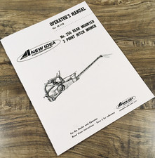 New Idea 256 Rear Mounted 3 Point Mower Operators Manual w Parts List Sickle Bar