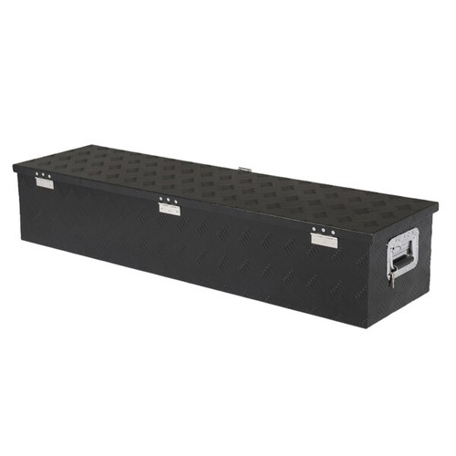 50"Aluminum Five Pattern Toolbox Single Lock Black - Picture 7 of 13