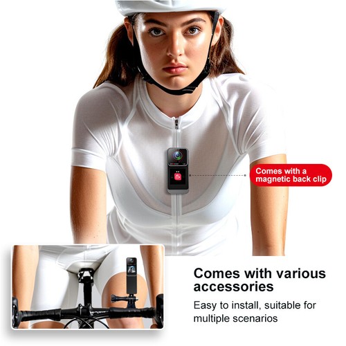 4K Action Camera 30fps 20MP 1.3in Dual Touch Screen 6 Axis Stabilization 360 -jy - Picture 2 of 10