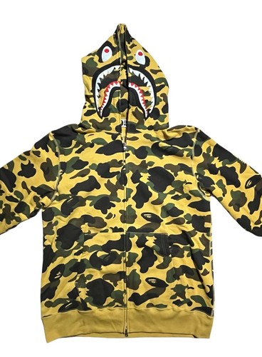A BATHNIG APE (BAPE) Men's 1ST CAMO 2ND SHARK FULL ZIP PONR HOODIE Size XL NWT - Picture 6 of 12