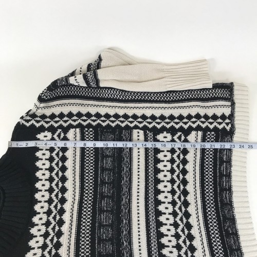 Chaps Mock Neck Chunky Knit Sweater Women's Plus 1X Cotton Blend Pullover Winter - Picture 9 of 12