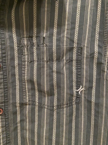 Hurley Button Up Collared Shirt Short Sleeve Black Mens Size Medium EUC - 第 4/8 張圖片