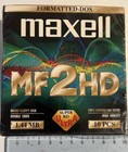 MAXELL MF2HD Formatted DOS 10 Pcs Floppy Discs Disk 1.44MB NEW Made In England