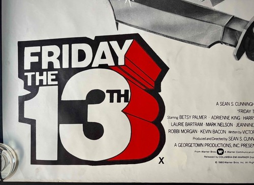 Freitag der 13. Teil 1 + 2 ORIGINAL Quad Film Kino Poster Sean S. Cunningham - Bild 4 von 8