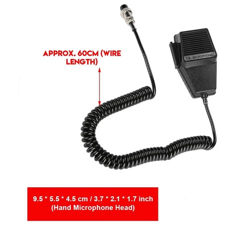 CB Radio Głośnik Mikrofon mikrofonowy 4 Pin do samochodowego nadajnika-odbiornika CB GF0 - Zdjęcie 5 z 9