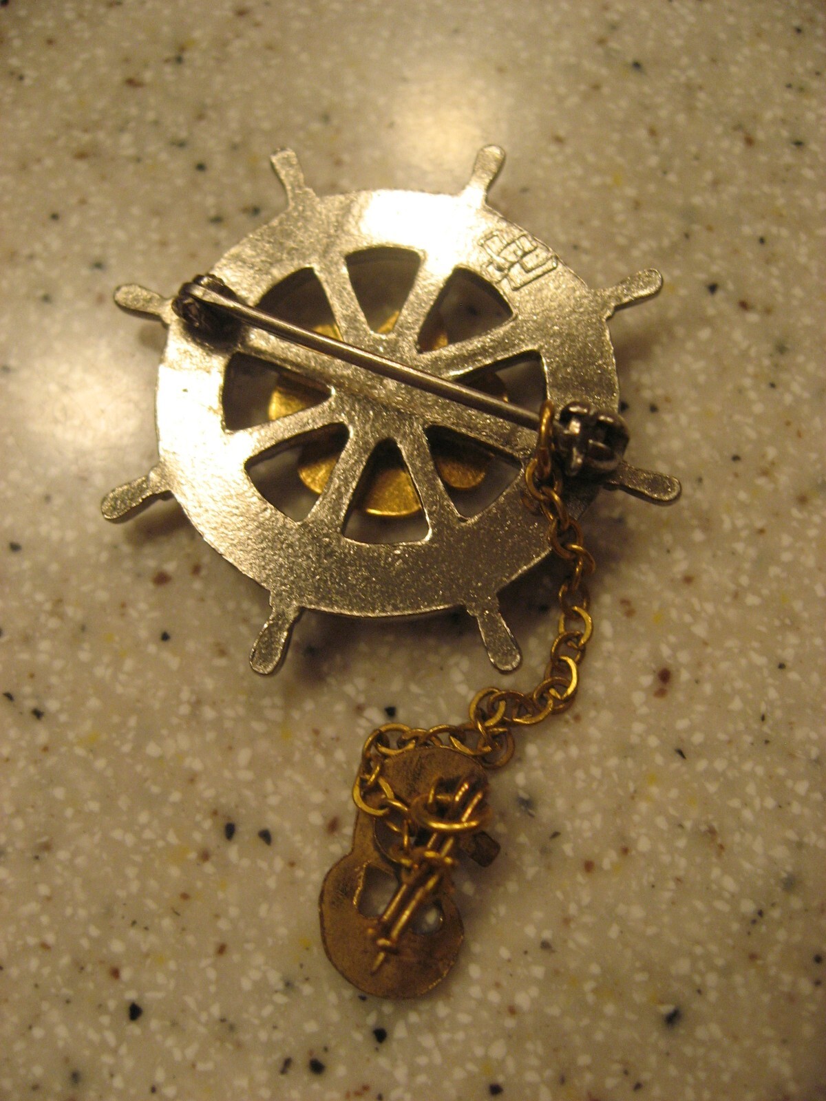Vintage Girl Scout Sterling Mariner's Pin with Attached MidShipmate