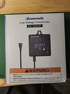 Jewenwils 60W Outdoor Low Voltage Transformer Timer Photocell Light HOSL02A