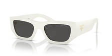 PRADA Unisex Sunglasses PRA01S 17K08Z White Frame W/Dark Grey Lens 53-20-145