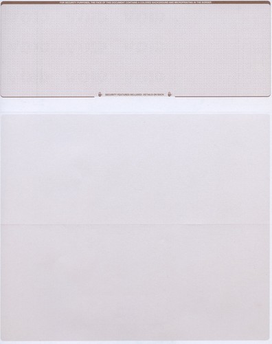 100 Blank Check Stock Paper - Check on Top - Brown Diamond - Picture 1 of 6