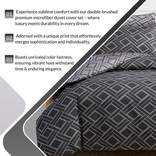 Duvet Cover Set King Size Reversible Quilt Covers Bedding Set Single Double - Picture 11 of 20