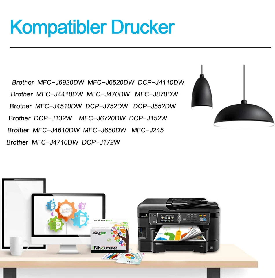 Druckerpatronen Kompatibel Brother LC123 XL MFC-J4410DW DCP-J4110DW MFC-J6520DW - Bild 2 von 3