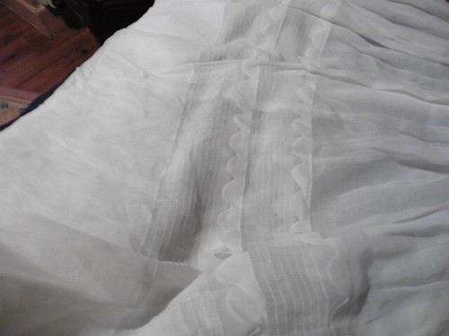 ANCIENNE ROBE LONGUE DE JEUNE FILLE VOILE DE COTON 1900 - Picture 3 of 12