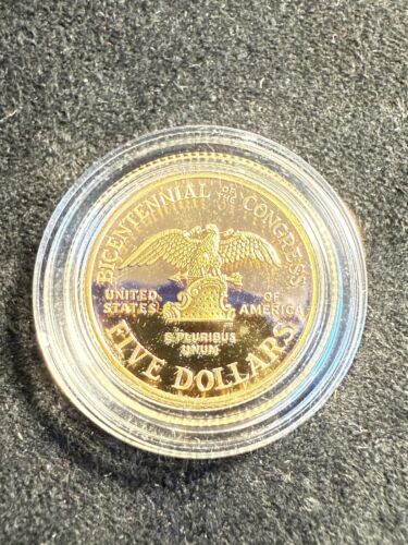1989 W US Mint Congressional Commemorative Gold $5 Proof Coin OGP w/ COA cb362 - Picture 4 of 4