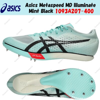 Asics Metaspeed MD Illuminate Mint Black 1093A207-400 Men's Size