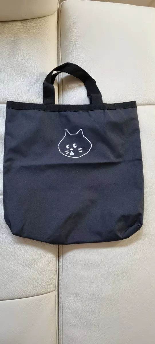 Brand new Ne-net embroidered cat logo black tote bag from Japan | eBay