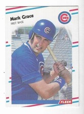 Mark Grace 1988 FLEER MLB UPDATE ORIGINAL ROOKIE CARD U-77 Cubs Diamondbacks RC