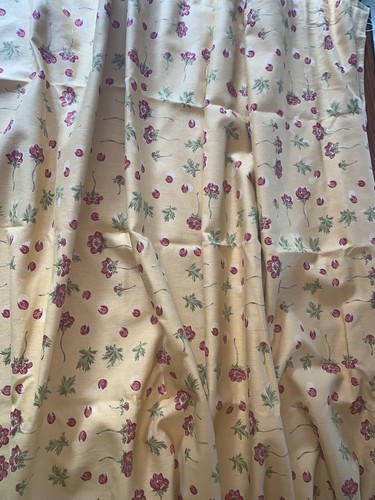 CHIC MADURA COUNTRY FLORAL DRAPE PANEL CURTAIN 72.5” Across & 109” LONG Vintage - Picture 8 of 8