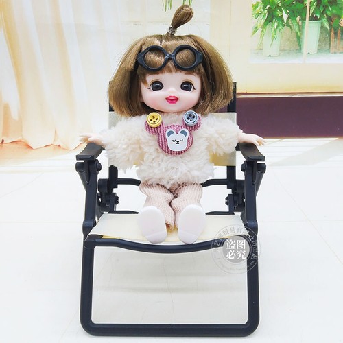 Dolls House Miniatures Furniture Tiny Outdoor Chair 1/6 Scale for BJD Plastic - Picture 10 of 17