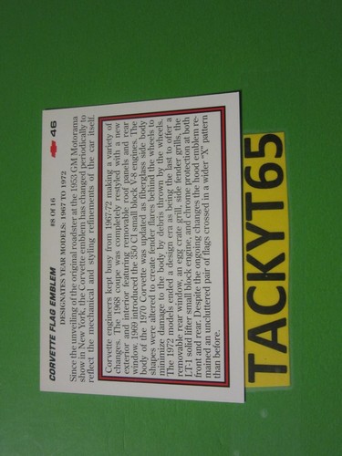 1991 VETTE SET SINGLE CARD(S) NEW YOU CHOOSE - Picture 94 of 202