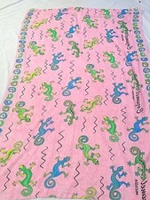  COZUMEL MEXICO Womens Multi Color Scarf Shawl Souvenir 69.5" x 41" Frogs