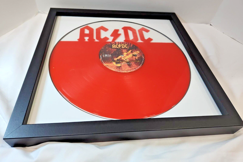 AC/DC Vinyl Record Wall Hanging Art - And There Was Guitar! Brand NEW Framed - Picture 5 of 5