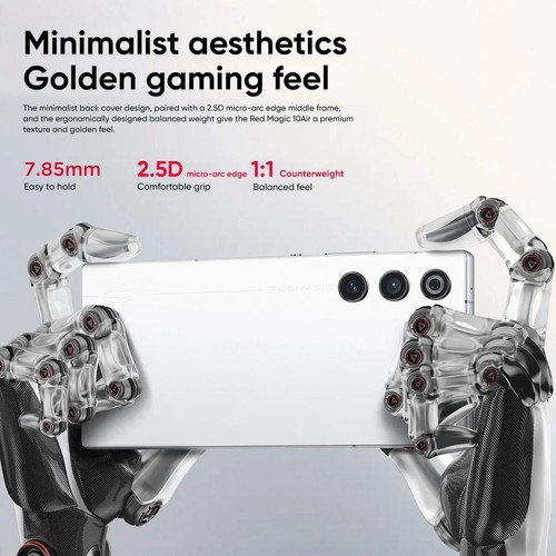 REDMAGIC 10 Air NX779J 512GB 16GB RAM Gaming (Factory Unlocked) 6.8" 50MP USA - Picture 14 of 15