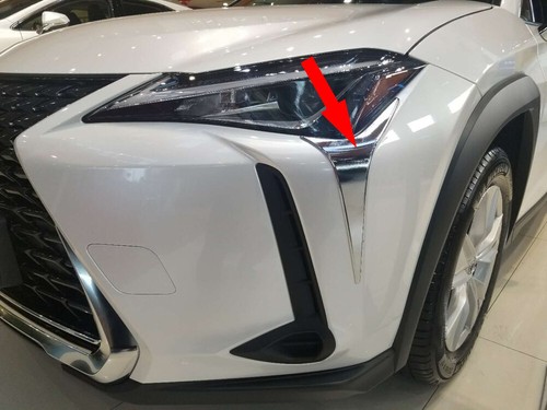 Chrome Front Headlight Eyebrow Trim Decor For Lexus UX 200 250h 260h 2019-2022 - Picture 1 of 8