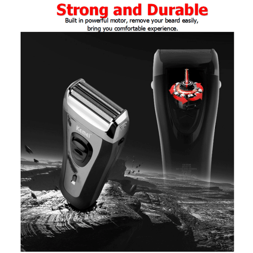 Afeitadora facial eléctrica recortadora corte barba máquina de afeitar recargable para hombre - Imagen 10 de 15