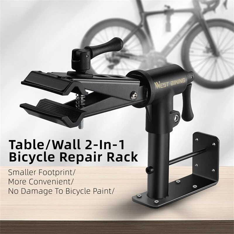 Fietsreparatiestandaard motorcycle repair holder 25 KG dragende fietsreparatiemuurwerkbank, met 360 graden roterende klem, verstelbare fietsklem, voor het Montageständer