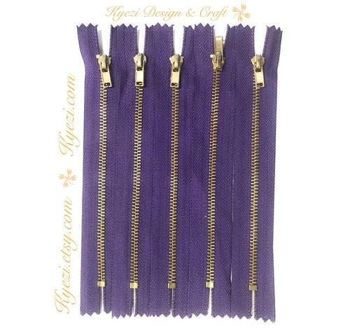 3 5 10 piezas cremalleras de extremo cerrado para dientes metálicos - cremallera de 10", 12", 14", 16"" pulgadas, calibre 3 - Imagen 58 de 80