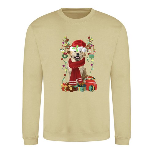 Xmas Sweatshirt Golden Retriever Dog Christmas Jumper Sweater Day Stocking Gifts - Picture 6 of 6