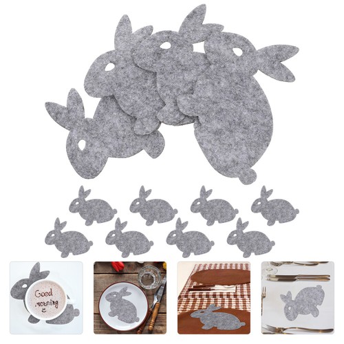 12 Pcs Kaninchen -Untersetzer Tischemat Tischmatten Ostern Tischsets - Bild 2 von 12