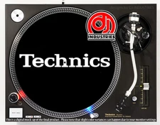 Technics Classic White on Black - DJ slip mat for LP turntable record player