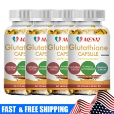 MENXI GSH Capsules 1000mg Natural Anti Aging Supplement Skin Whitening Pills