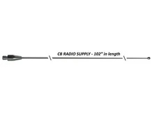 CRS 102  Stainless Steel 102" Inch CB / HAM Radio Antenna Whip USA MADE.