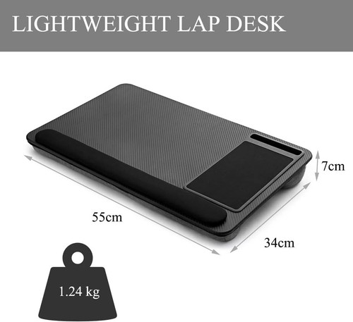 Portable Laptop Lap Desk Tray Cushion Lightweight Stand Mouse Pad Wrist Rest - Picture 4 of 5