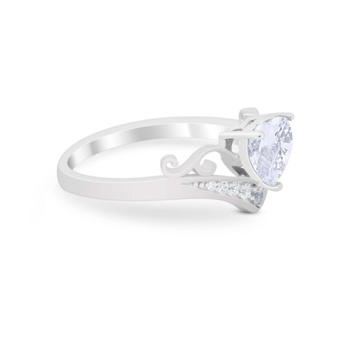 Filigraner Herz Versprechen Band runder Daumenring CZ 925 Sterling Silber 9 mm - Bild 2 von 42