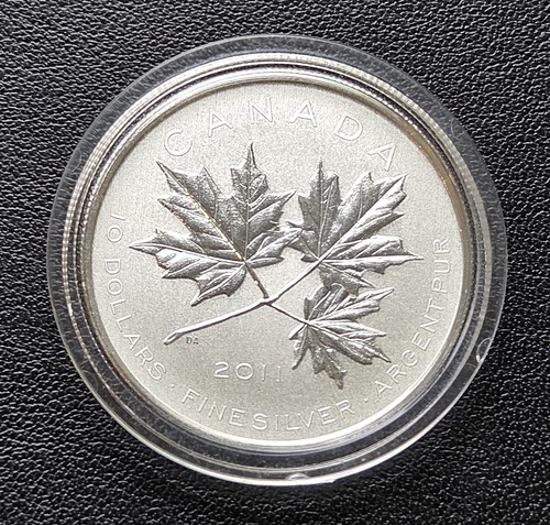2011 Canada $10 Fine Silver Coin - Maple Leaf Forever - RCM .9999 BU
